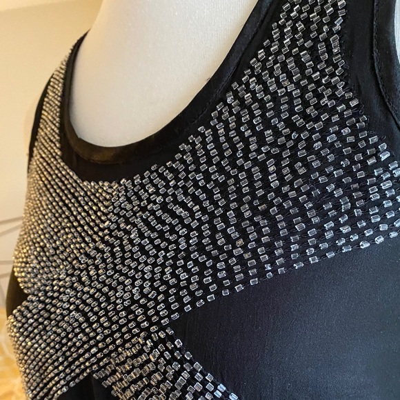 Silk beaded tank top! Says XS but fits sm-med - Picture 2 of 7